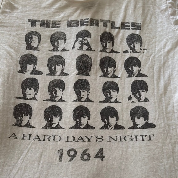 Gently Loved Sheer The Beatles Graphic T-Shirt No Longer Sold in Stores - Picture 2 of 7